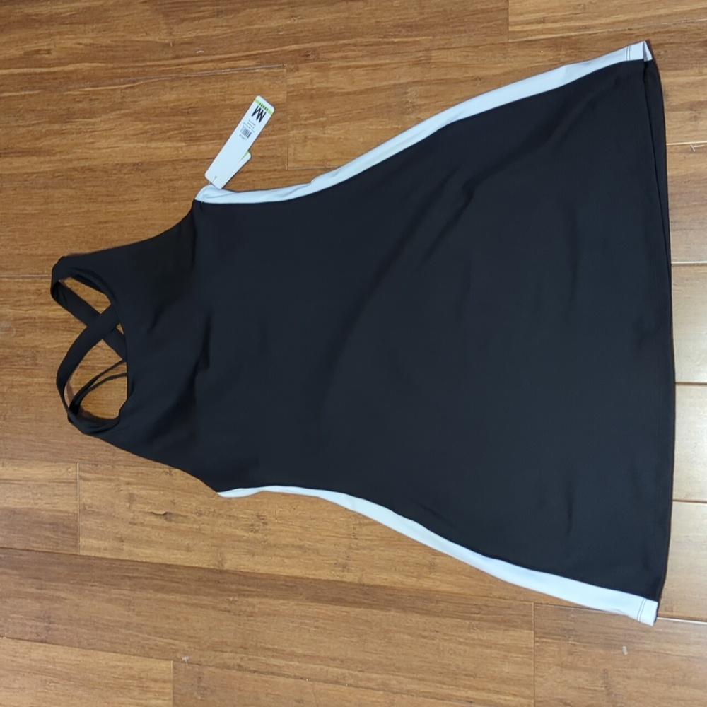 Nicole Miller Sport Black & White Athletic Dress With Shelf Bra - Picture 5 of 13